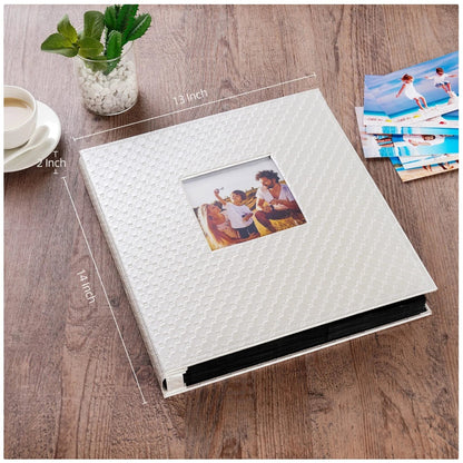 White Leather Photo Album 4x6 600 Photos Large Capacity Picture Book