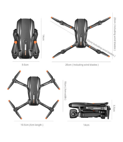 D3 RC Drone WIFI FPV 4K HD 3 Cameras Obstacle Avoidance Optical Flow Quadcopter