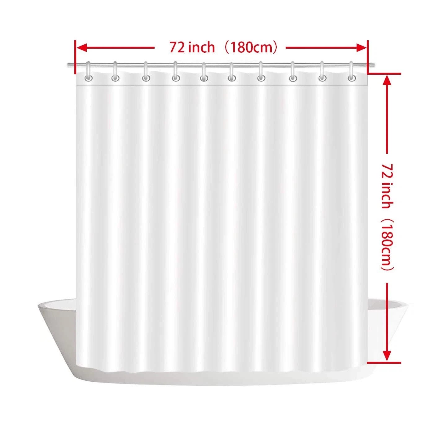 72x72" Eucalyptus Shower Curtain with Hooks 72x72