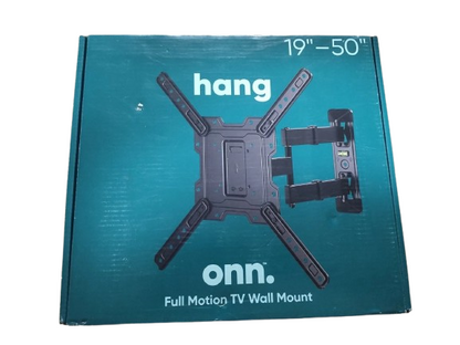 Hang Onn Full Motion TV Wall Mount 19"-50" w/90° Swivel and 15° Tilt