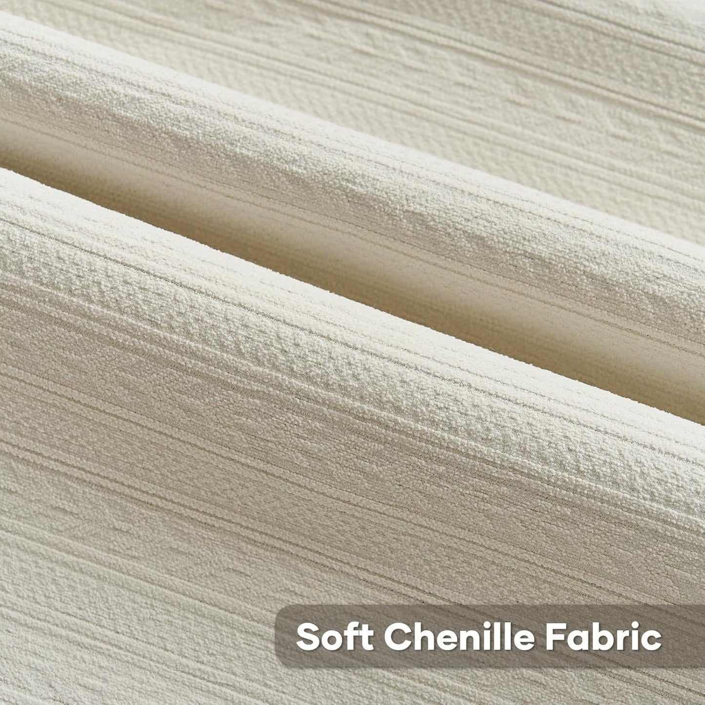 FUTEI Cream White Decorative Throw Pillow Covers 24x24 Inch Set of 2,Soft Cozy