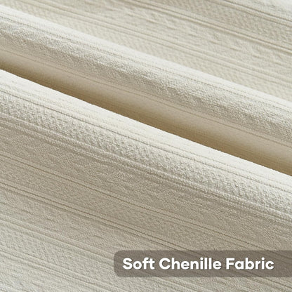 FUTEI Cream White Decorative Throw Pillow Covers 24x24 Inch Set of 2,Soft Cozy