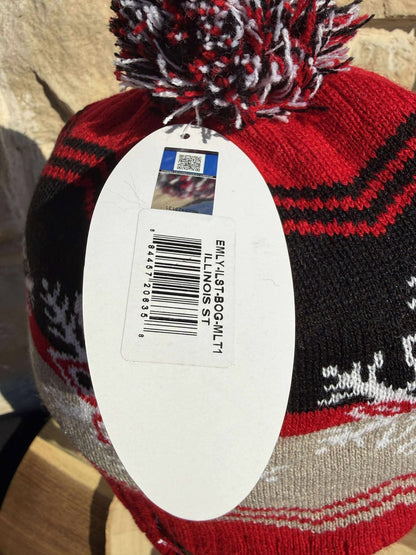 Illinois State Redbirds Top of the World Beanie with Ear Flaps & Pom – NCAA Hat