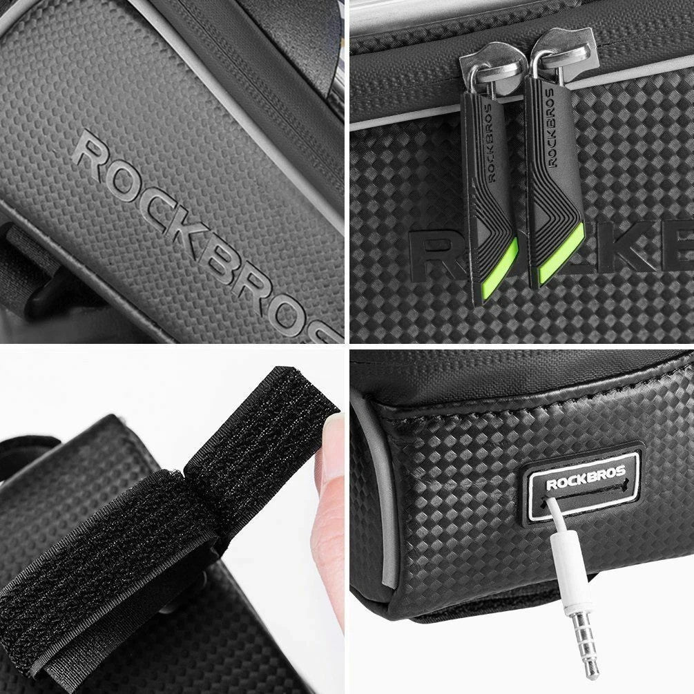 RockBros Bike Front Frame Bag Cycling Waterproof Fits Phones Below 6.0 Inches