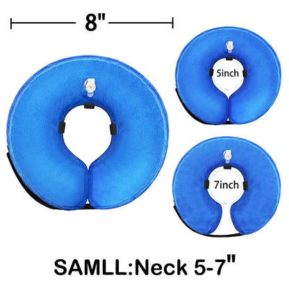 Inflatable Pet Cone Collar, injuries, rashes, or post surgery, Med, 10-14 inches