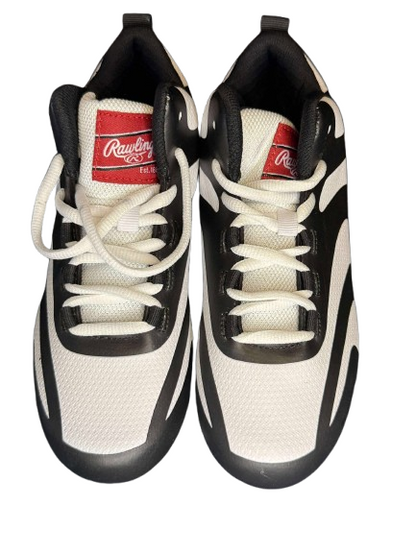 Rawlings Youth Rookie Mid Baseball Cleats 179261 Black White Youth Size 4