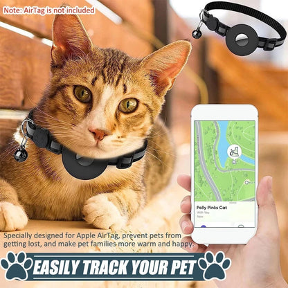 Cat collar for Airtag, Pet Bluetooth Locator Tracker Tracking Anti-Lost Device