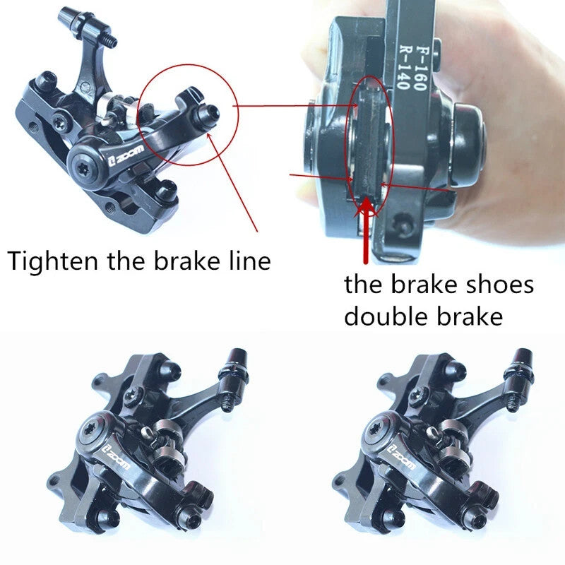 BUCKLOS Mountain Bike Mechanical Disc Brake Caliper with Adapter and 160mm