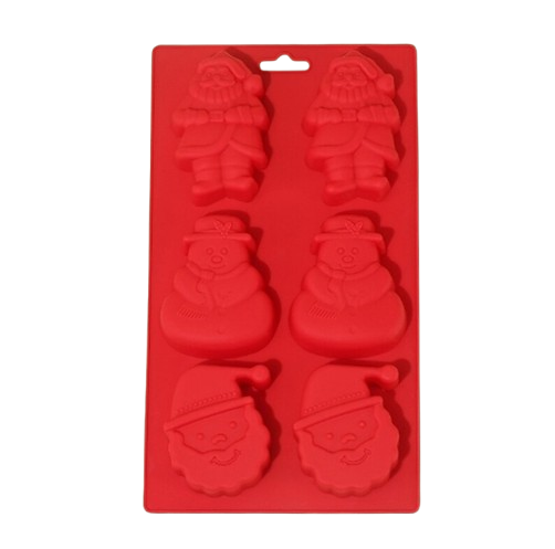 Christmas Silicone Mold for Baking, 4 Pack Santa Snowman Snowflake Gingerbread