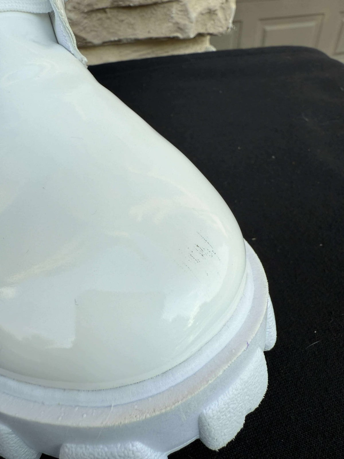 Pre-owned Women Mid Calf Round Toe Platform Boots Chunky Block Heel 8" High