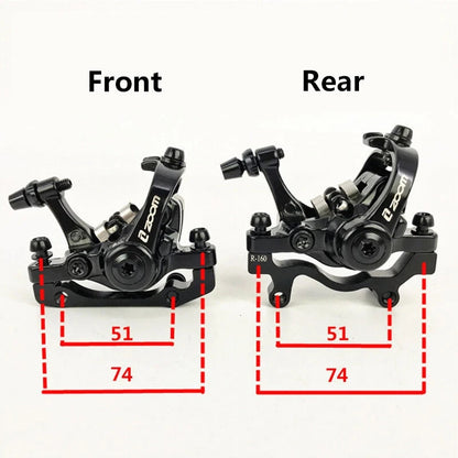 BUCKLOS Mountain Bike Mechanical Disc Brake Caliper with Adapter and 160mm