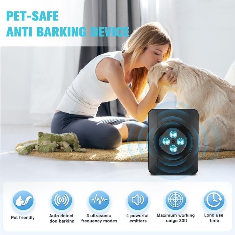ANTI BARKING DEVICE Deter Nuisance Barking 4 Ultrasonic Transmitters ENHANCE