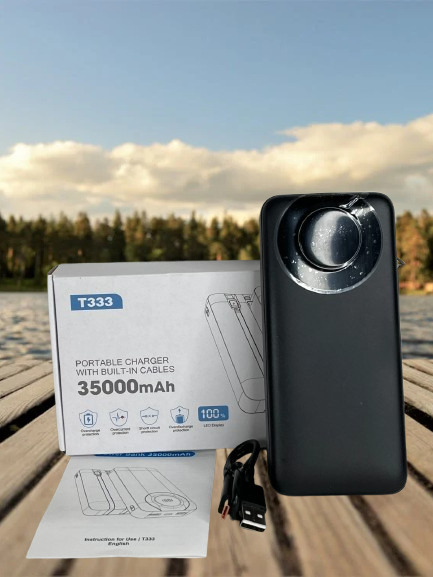 Znoyaf T333 Black 3500mAh Capacity Portable Power Bank With User Manual