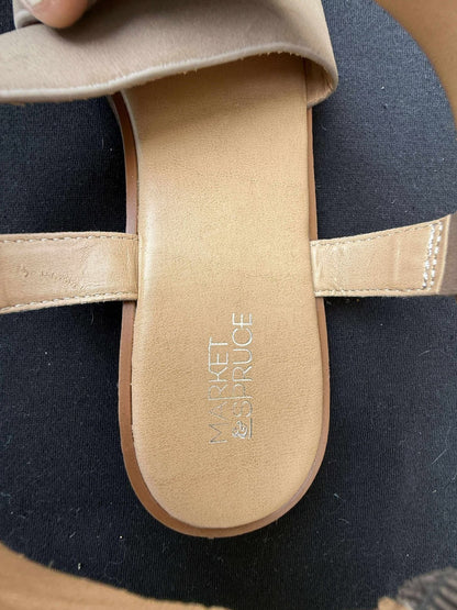 Market And Spruce Women’s Criss-Cross Light Brown Strappy Sandals Size 9