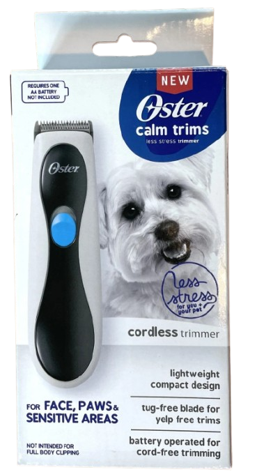 New Oster Calm Trims less stress trimmer for Face, Paws, & Sensitive Areas