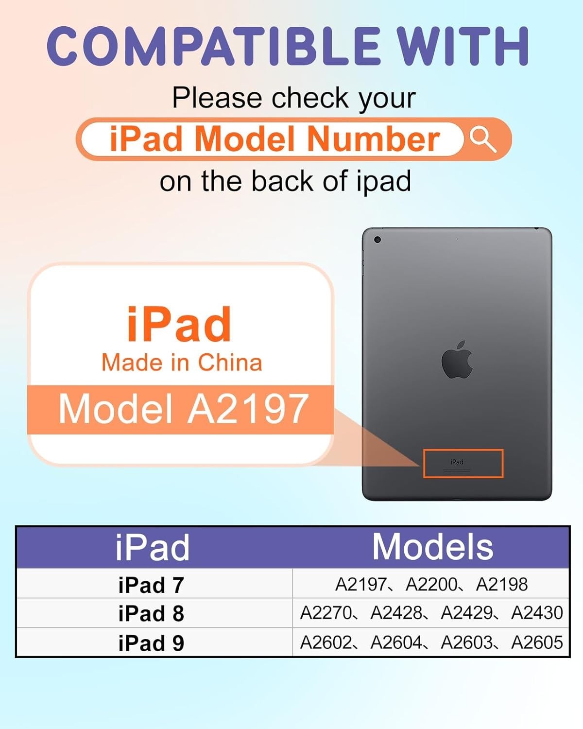 iPad 9th/8th/7th Generation Case 10.2 Inch Folio Cover with Pencil Holder