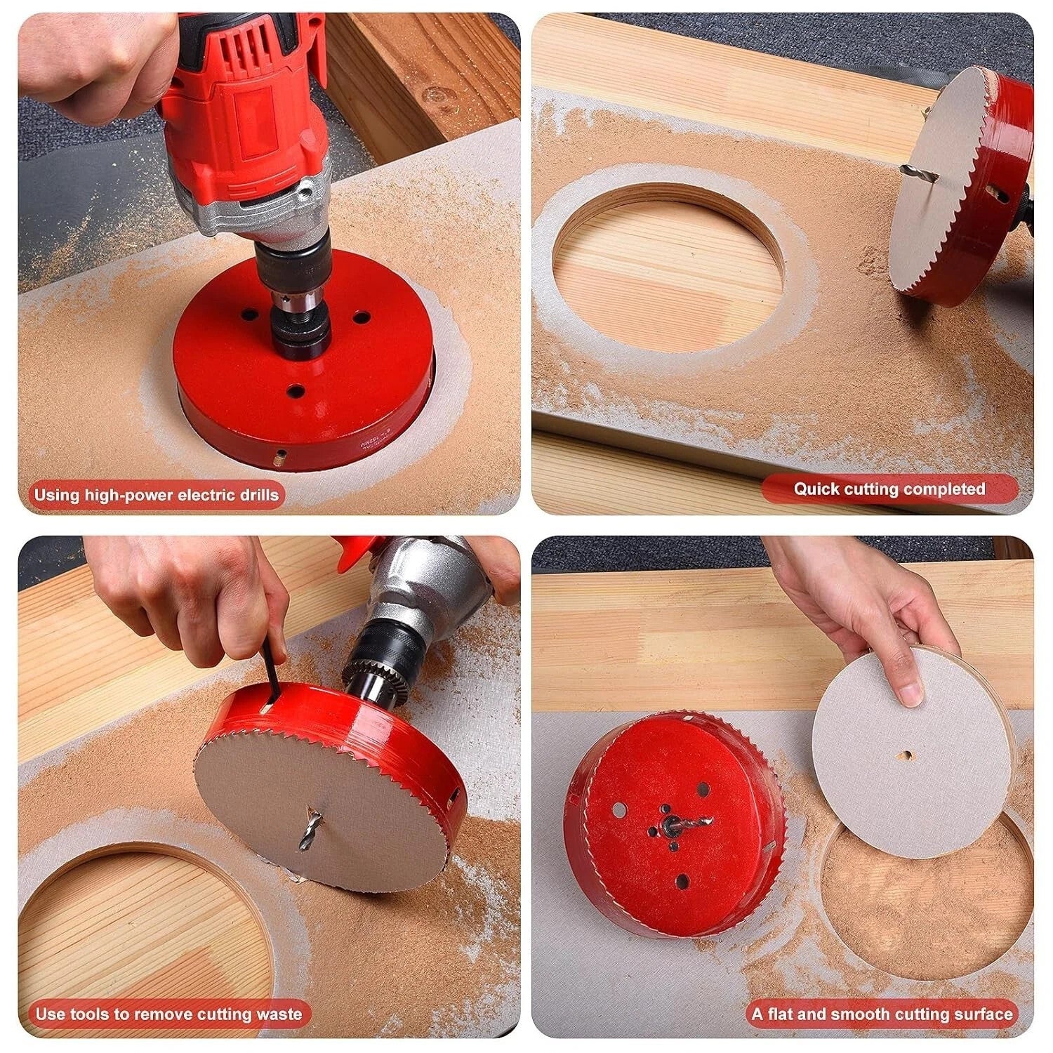 6 Inch Hole Saw - 152Mm HSS Bi-Metal Hole Cutter for Different Project Cornhole