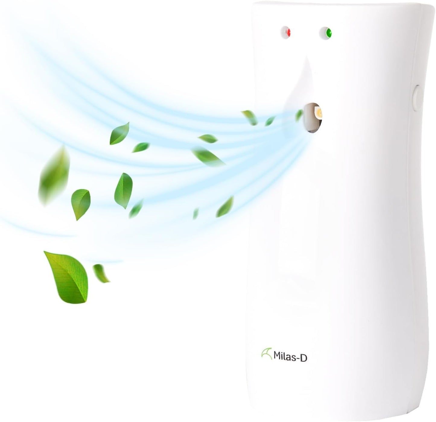 Milas-D Automatic Air Freshener Spray Dispenser, Custom 1 Count, White