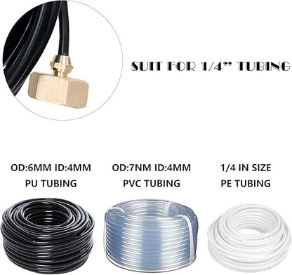 3 Pack Garden Hose Adapter Solid Brass Standard 3/4" Female Thread To 1/4" Tube