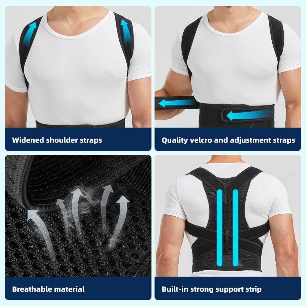 New Small Back Brace and Posture Corrector for Men, Women, Unisex