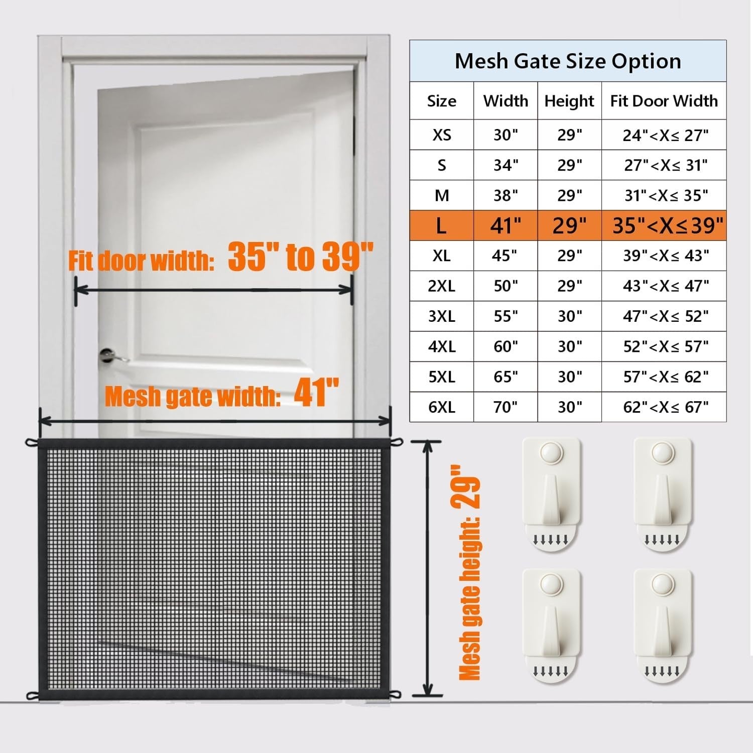 Dog Gate for Stairs Pet Gates for The House: Dogs Screen Mesh Gate for Doorways