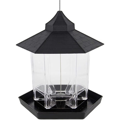 New Outdoor Yard Hanging Panorama Hexagon Shaped Squirrel Proof Wild Bird Feeder