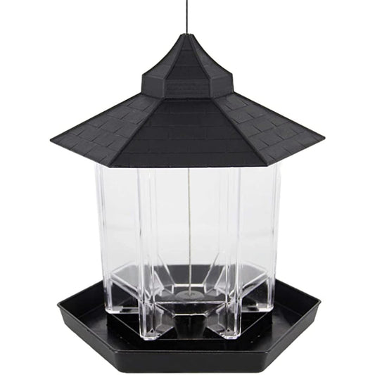 New Outdoor Yard Hanging Panorama Hexagon Shaped Squirrel Proof Wild Bird Feeder