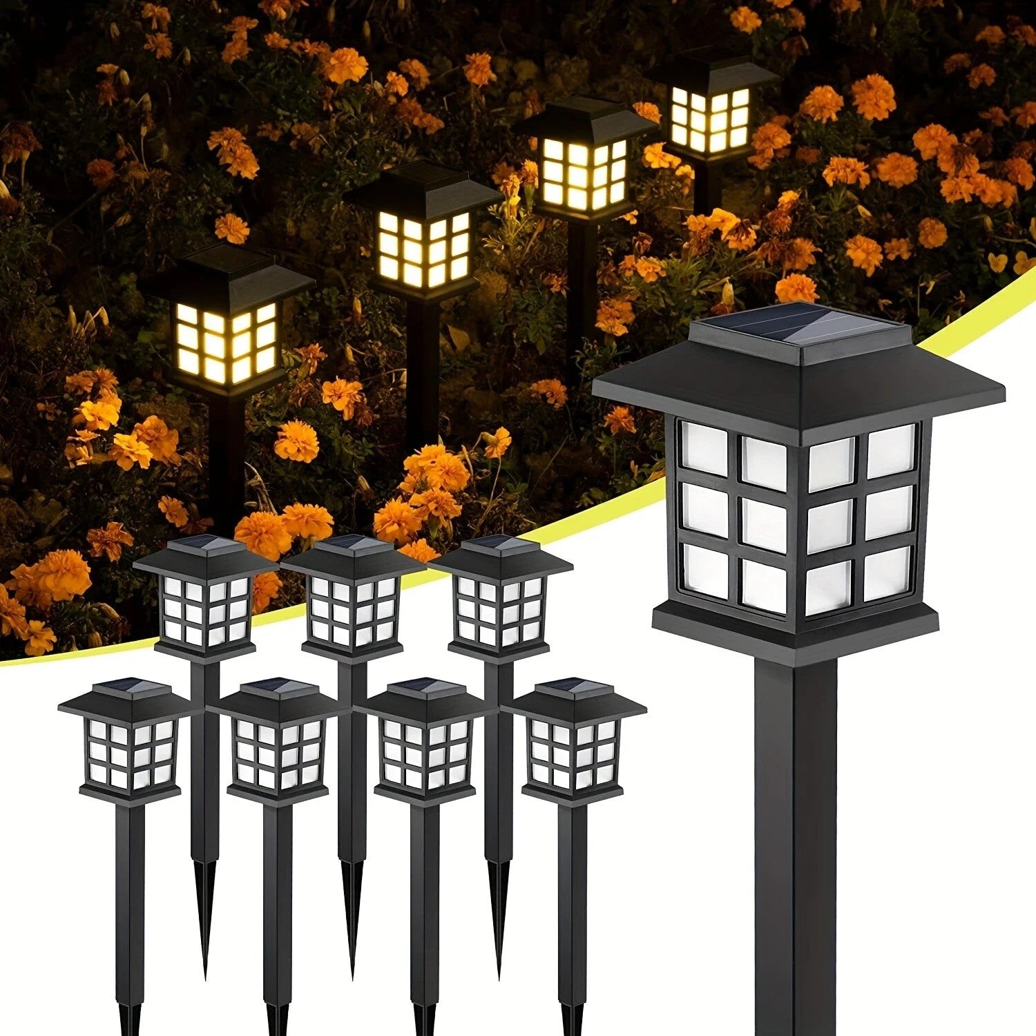 Brand New Solar LED Lights, Outdoor, Landscape or Pathway Yard, 8 pack