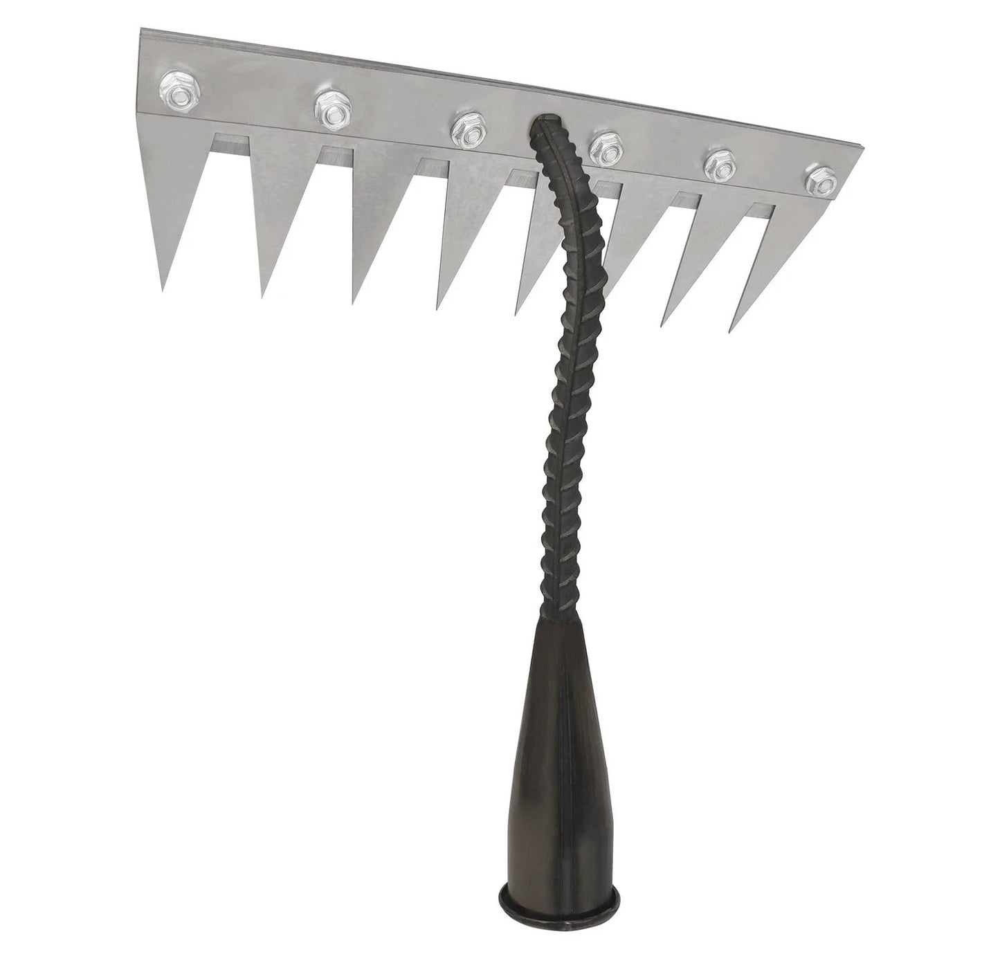 Iron Weeding Rake Heavy Duty 8 Teeth Hand Tool for Gardening Weeding