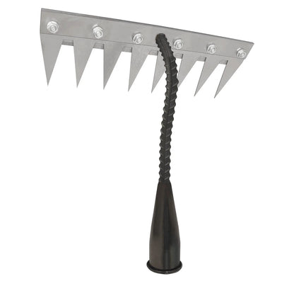 Iron Weeding Rake Heavy Duty 8 Teeth Hand Tool for Gardening Weeding