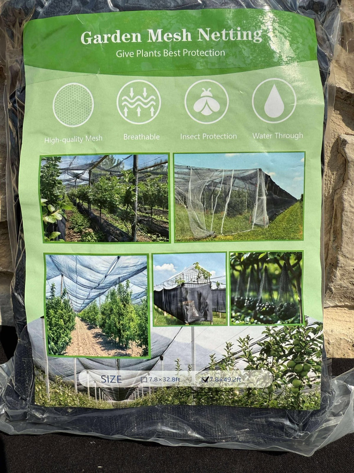 Daksha Garden Mesh Netting 2.4x15m Plant Protection Insect Barrier Cover Outdoor