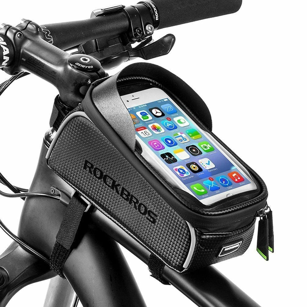 RockBros Bike Front Frame Bag Cycling Waterproof Fits Phones Below 6.0 Inches