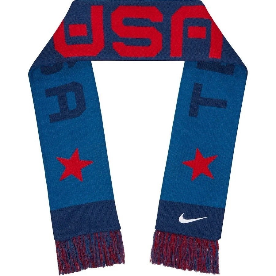 NWT Nike USA Soccer Scarf Red Blue Stars Official Licensed Fan Gear Unisex
