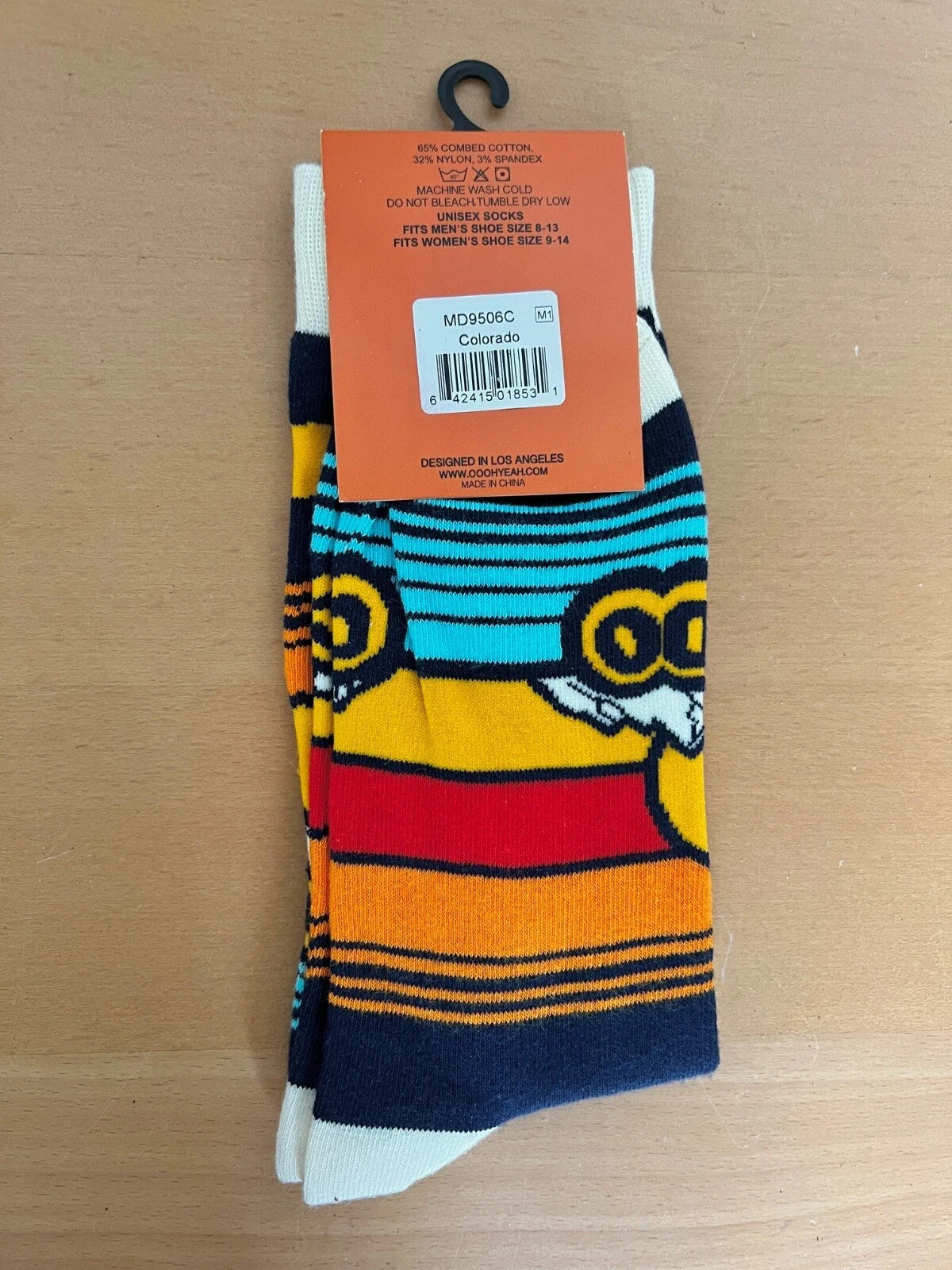 Oooh Yeah! Unisex Adult Size M/L Colorado Novelty Crew Socks 1 Pair