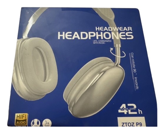 ZTOZ P9 Wireless Bluetooth Headset, 42h usage time, 90 deg rotate- NEW OPEN BOX