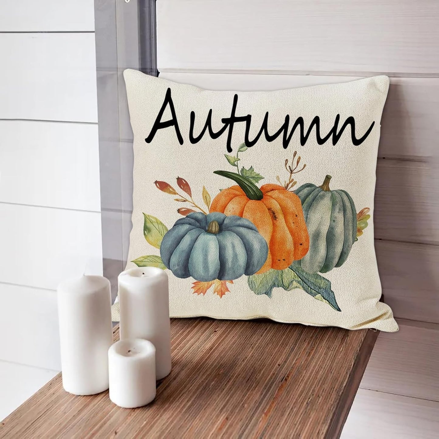 2 pack Fall Autumn Couch Throw Pillow Covers,  18x18, Thanksgiving, Seasonal