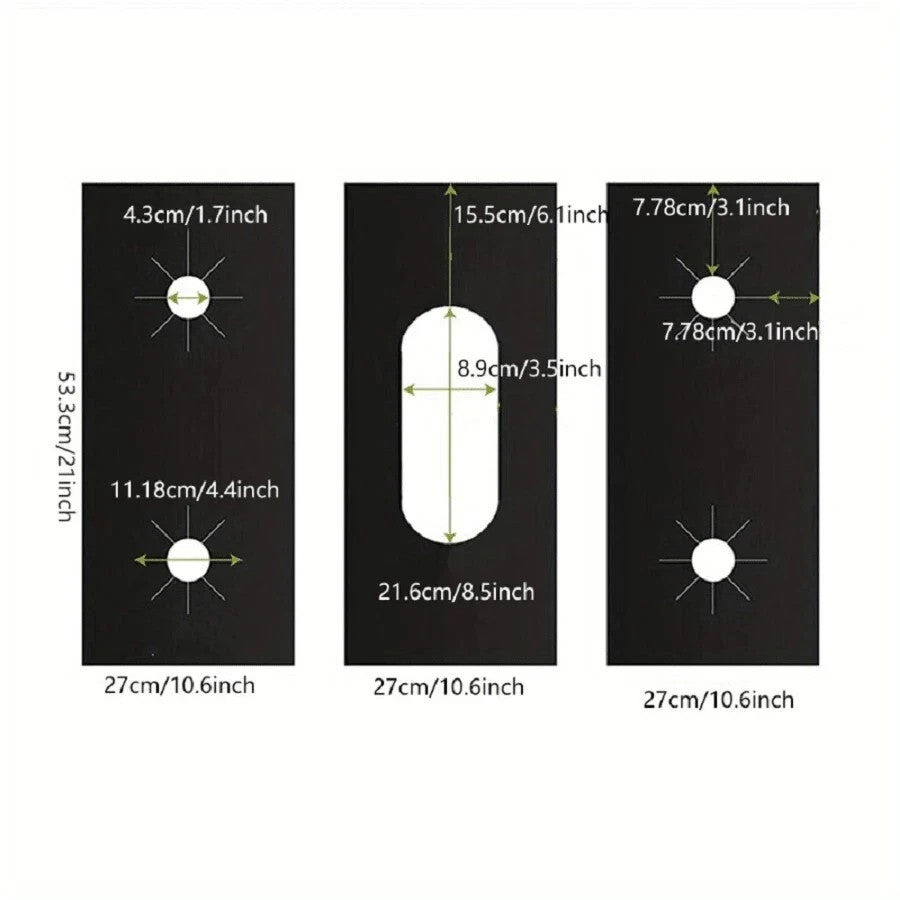 3pcs Reusable Non-Stick Stove Burner Covers for Gas Range - Heat Resistant & Was