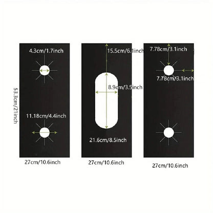 3pcs Reusable Non-Stick Stove Burner Covers for Gas Range - Heat Resistant & Was