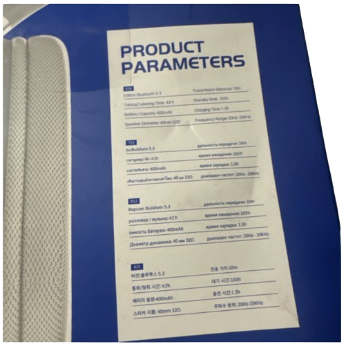 ZTOZ P9 Wireless Bluetooth Headset, 42h usage time, 90 deg rotate- NEW OPEN BOX