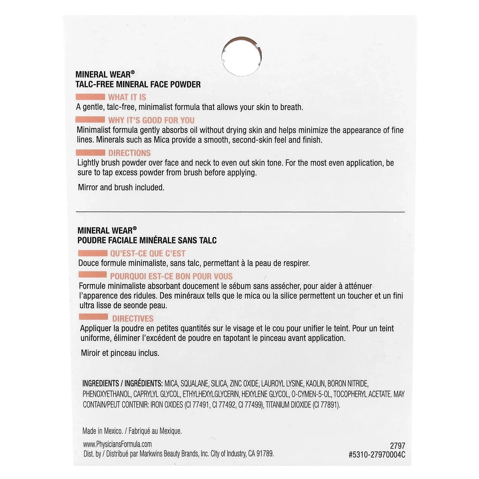 Mineral Wear®, Talc-Free Mineral Face Powder, 2797 Buff Beige, 0.3 oz (9 g)