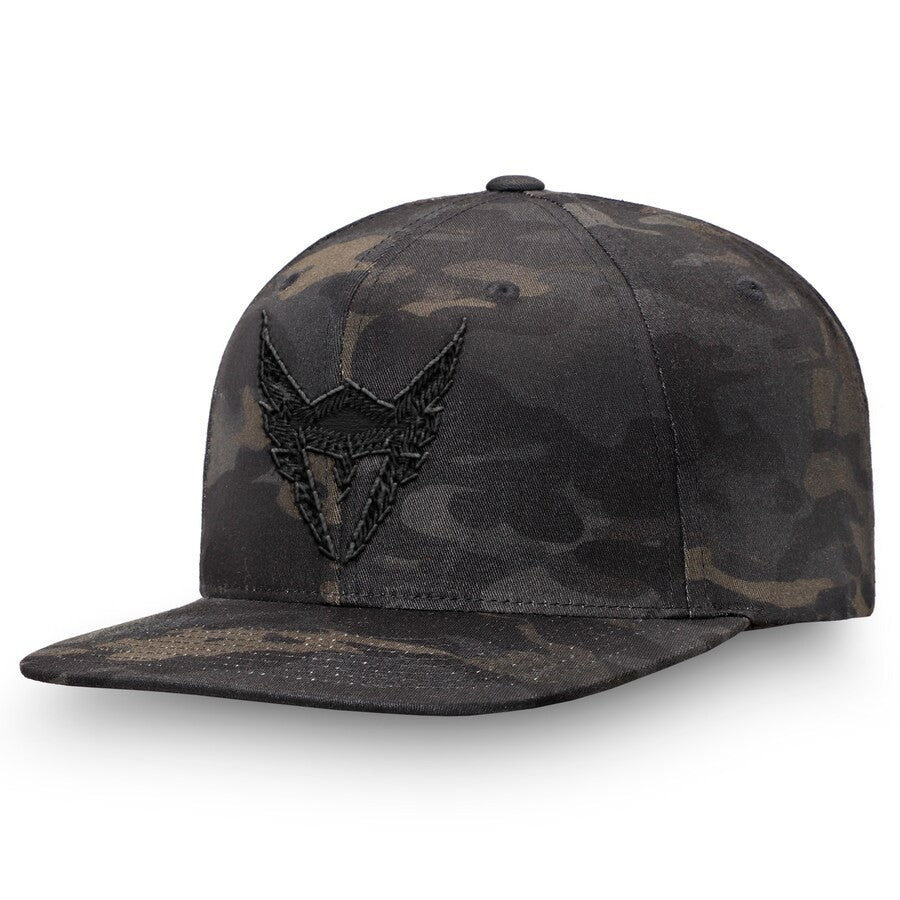 Los Angeles Valiant Fanatics Overwatch League Camo Flat Brim Snapback Hat - Blac
