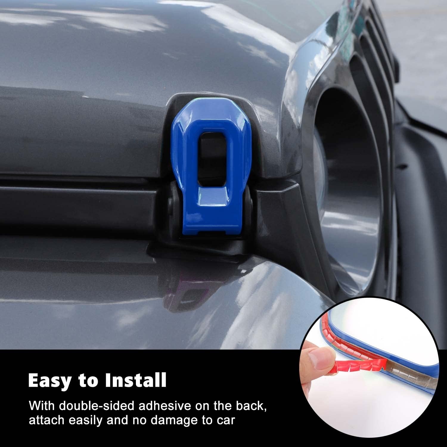 Hood Latch Lock Catch Brackets Cover for 2018+Jeep Wrangler JL JLU Gladiator JT