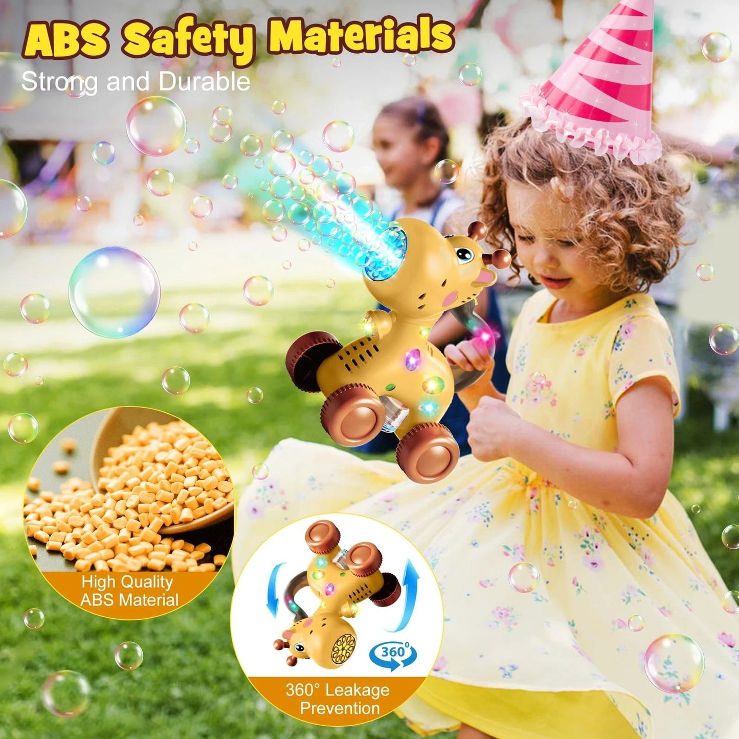 Automatic Bubble Machine Toddler Toy: Giraffe Bubble Toy Rechargeable