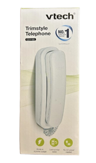 VTech Trimstyle Telephone CD1103 Corded White