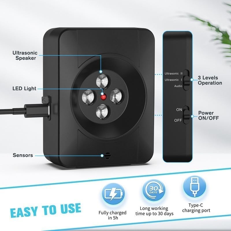 ANTI BARKING DEVICE Deter Nuisance Barking 4 Ultrasonic Transmitters ENHANCE