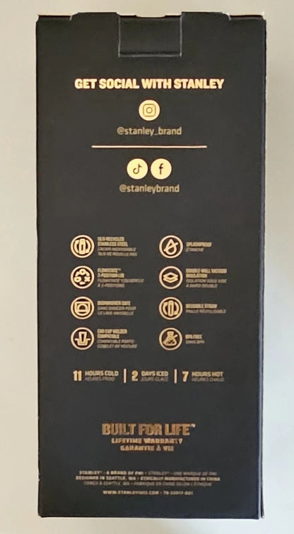 Stanley Deco Collection Quencher H2.0 FlowState Tumbler | 40 OZ Nightfall NWB