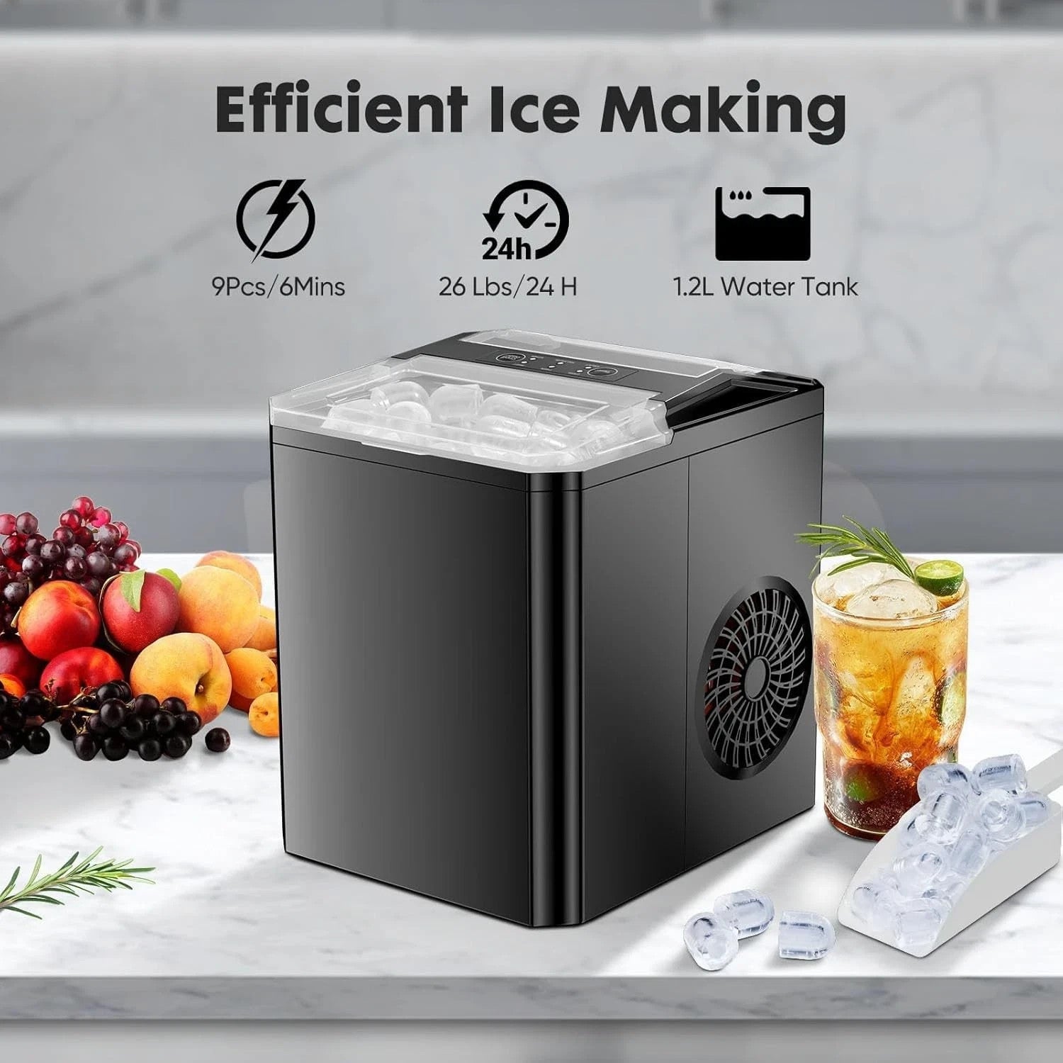 Sweet crispy Countertop Ice Maker – Portable, Fast & Self-Cleaning