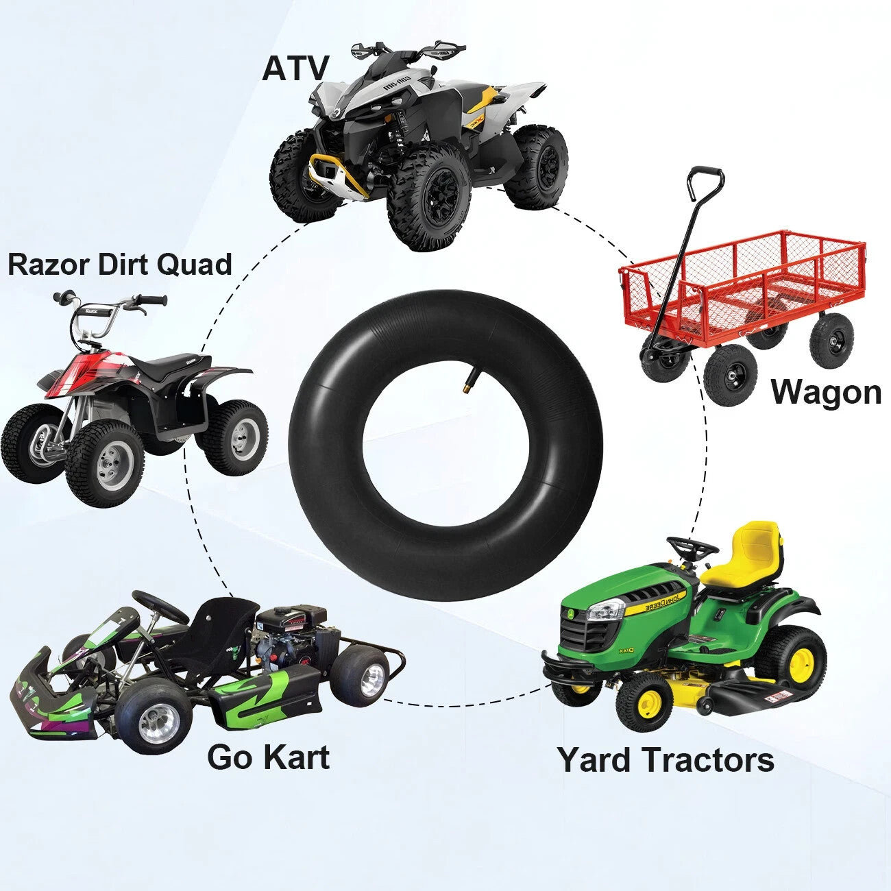 2 Heavy Duty 4.10 / 3.50-4 Inner Tube TR87 Valve 4.10-4 11X4.00-4 3.50-4 Tires