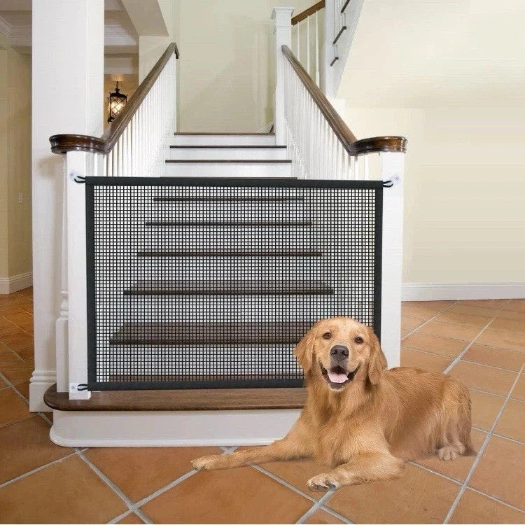 Dog Gate for Stairs Pet Gates for The House: Dogs Screen Mesh Gate for Doorways