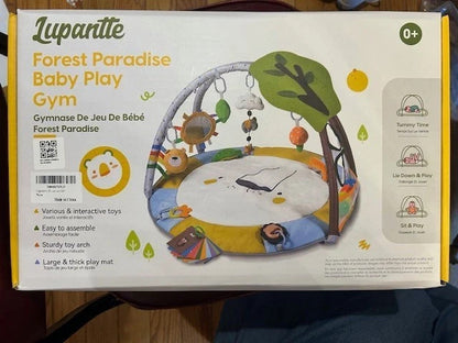 BRAND NEW Baby Play Gym Mat & Overhead Toys Forest Paradise Theme